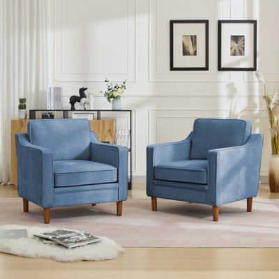 Ensemble de 2 chaises d'appoint en chenille Barton