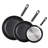Cook N Home Nonstick Saute Skillet Frying Pan 8-9.5-11 inch, 3 Piece Set