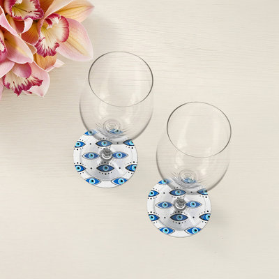 Sous-verres ronds en cuir Vegan