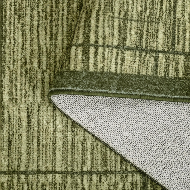 Tapis géométrique lavable pour le salon et la chambre à coucher, Green, Rectangle 9' x 12'
