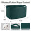 Très grand panier de rangement en corde de coton - Panier pliable décoratif pour la lessive, les couvertures, les oreillers et les jouets-2117732019