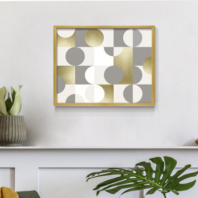 Modern Gold Reflections -Framed Print - Restickable