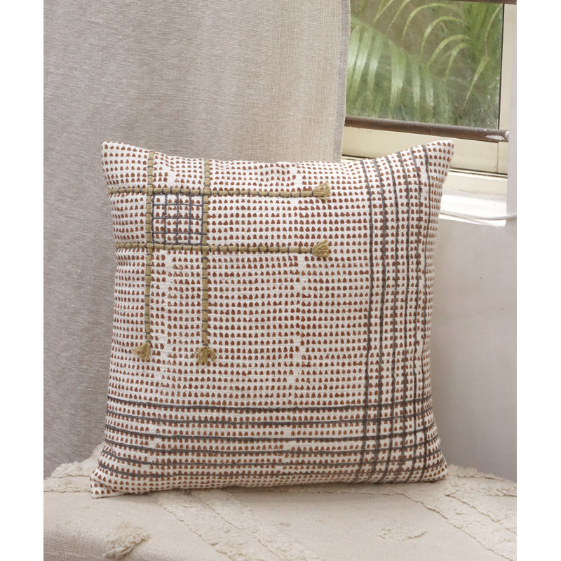 Claystone Hand Printed Pillow Cover