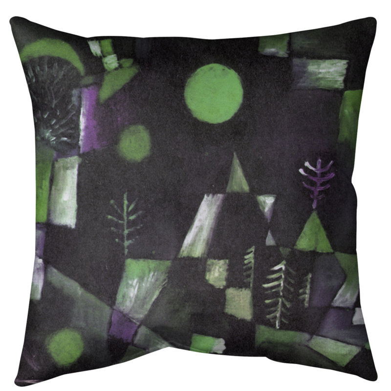 Coussin Paul Klee, 36 po x 36 po, Vert