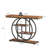 41.3" Industrial Console Table, 4-Tier Rustic Brown Sofa Table With Unique Circle Metal Frame & Storage Shelves, Narrow Entryway Accent Table For Living Room, Hallway, Foyer-1309105503-1309105502