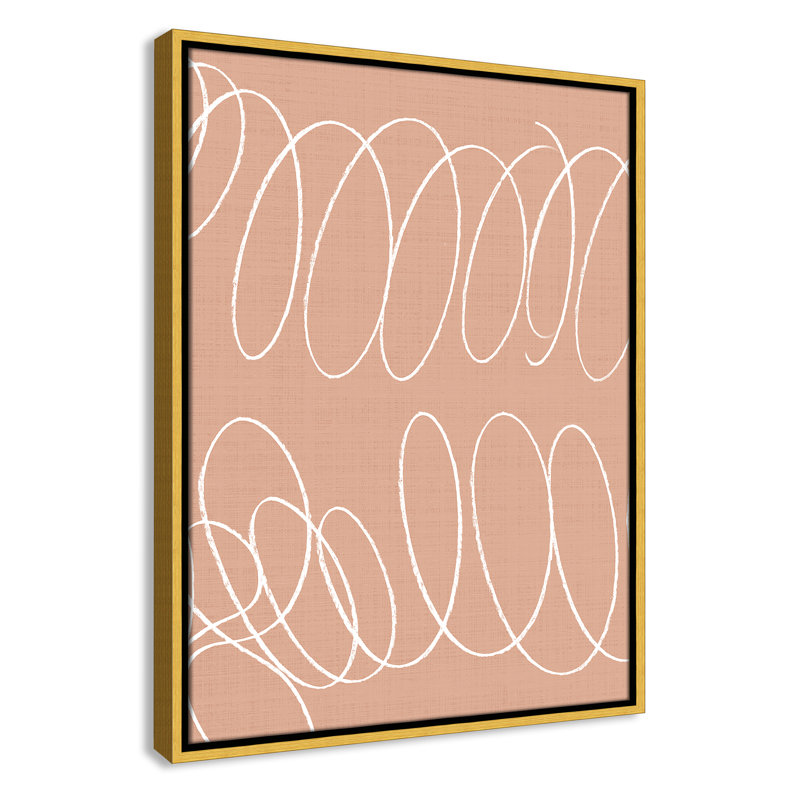 Colin "Winding Lines I" Print, 25.5" H x 19.5" W x 2" D, Gold Framed
