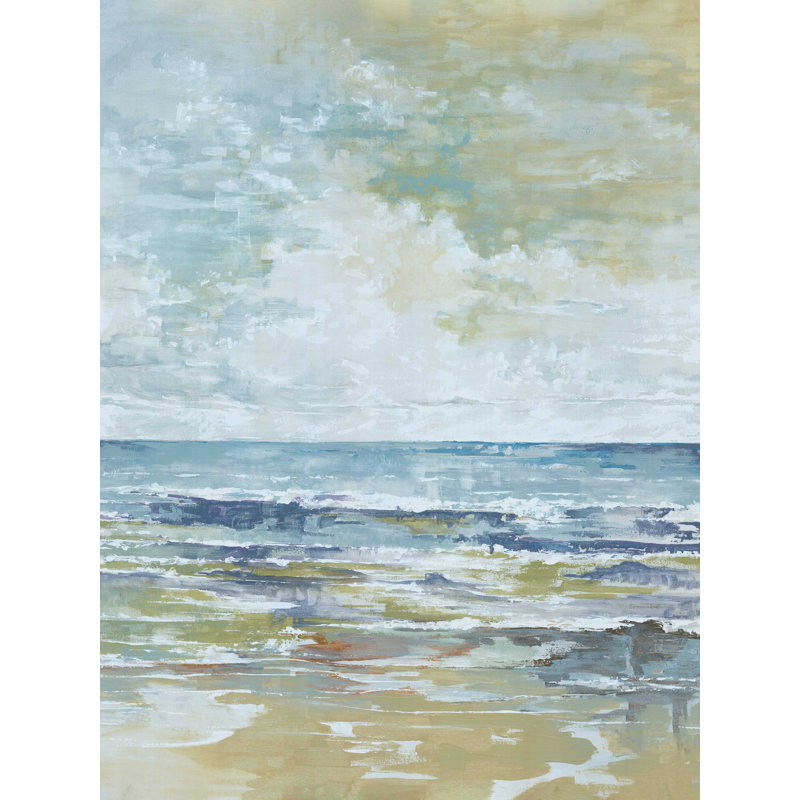 «Cool Abstract Beach Landscape», reproduction sur toile tendue, H 16 po x l 12 po