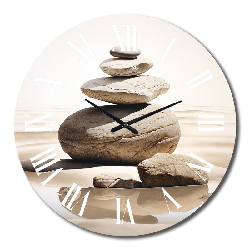 Horloge murale plage en métal Harmonious Balance VI, Très grand
