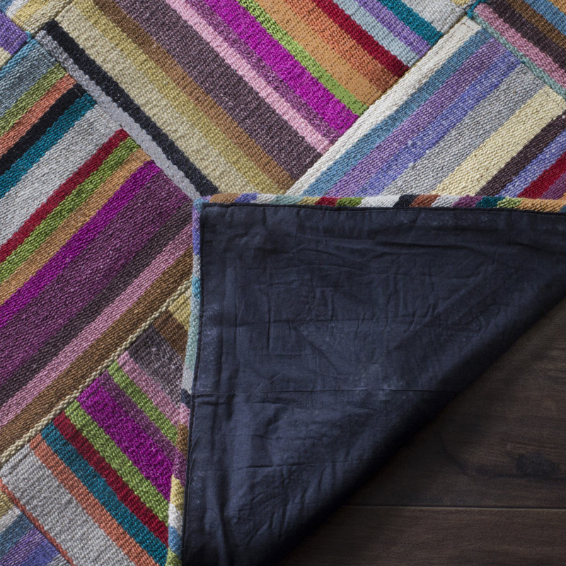 Straw Patch Multicolor Geometric Wool 6' x 9' Rug