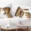 Coussin  Abstract Lion and Lioness Roaring