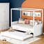 Lit de jour à baldaquin en bois avec lit gigogne sous le lit - Solution de sommeil peu encombrante pour les chambres d'amis-21763610