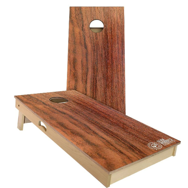 Ensemble de cornhole en bois de rose toutes saisons, Ajouter des lumières DEL