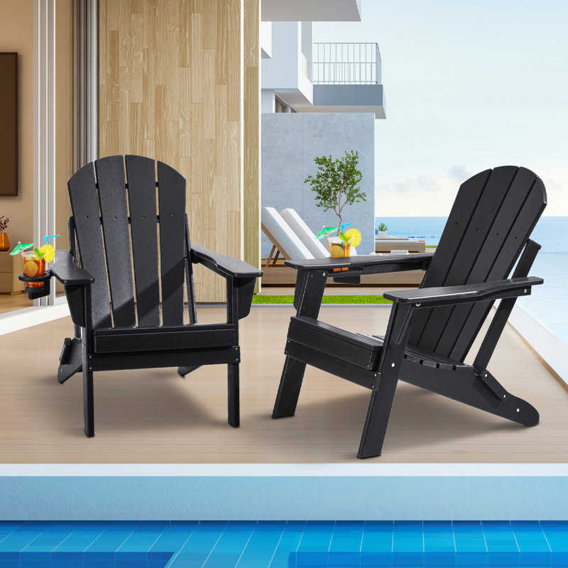 HDPE Banquet Folding Chair Folding Chair Set, Black