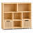 Bamboo 8 Cube Storage Organizer Bookcase with 2 Drawers