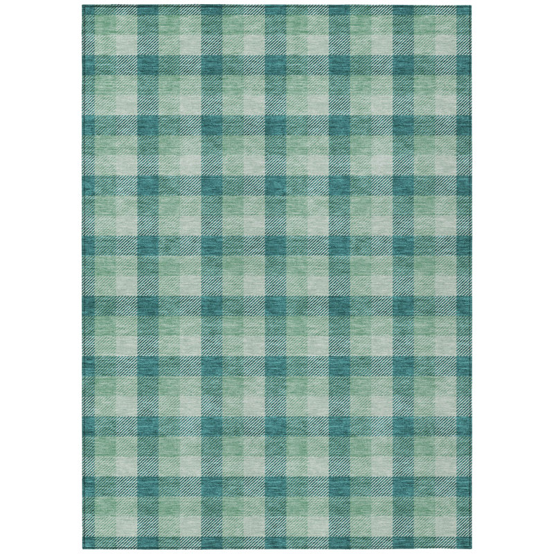 Tapis intérieur / extérieur bleu lavable Nahlia , 5' x 7'6"