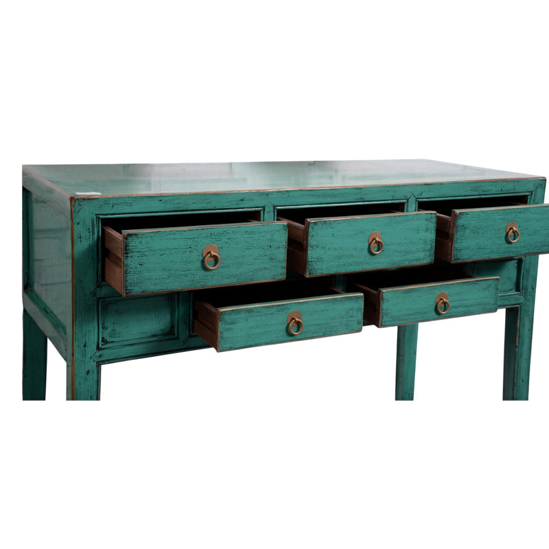 Annegreet 107cm Console Table, Emerald Green