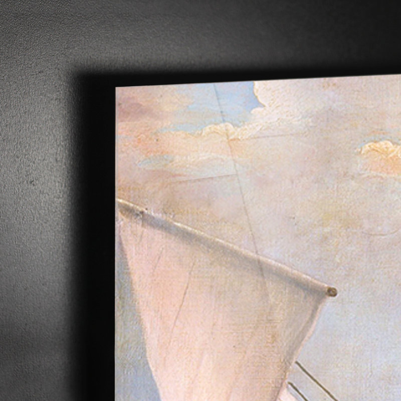 Barca con greci fuggitivi by Francesco Hayez - Square Print on Canvas, 70cm H x 70cm W