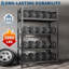 Rangement de garage robuste, étagère en métal, système d'organisation réglable à 5 niveaux, tablettes de garde-manger robustes, unité de rangement d'entrepôt de grande capacité, noir