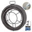 75 Ft. x 3/8 In. Solid Core Drain Auger Cable with Storage Drum & Cutter Kit - Heavy Duty Sewer Snake for Pipe Clog Removal