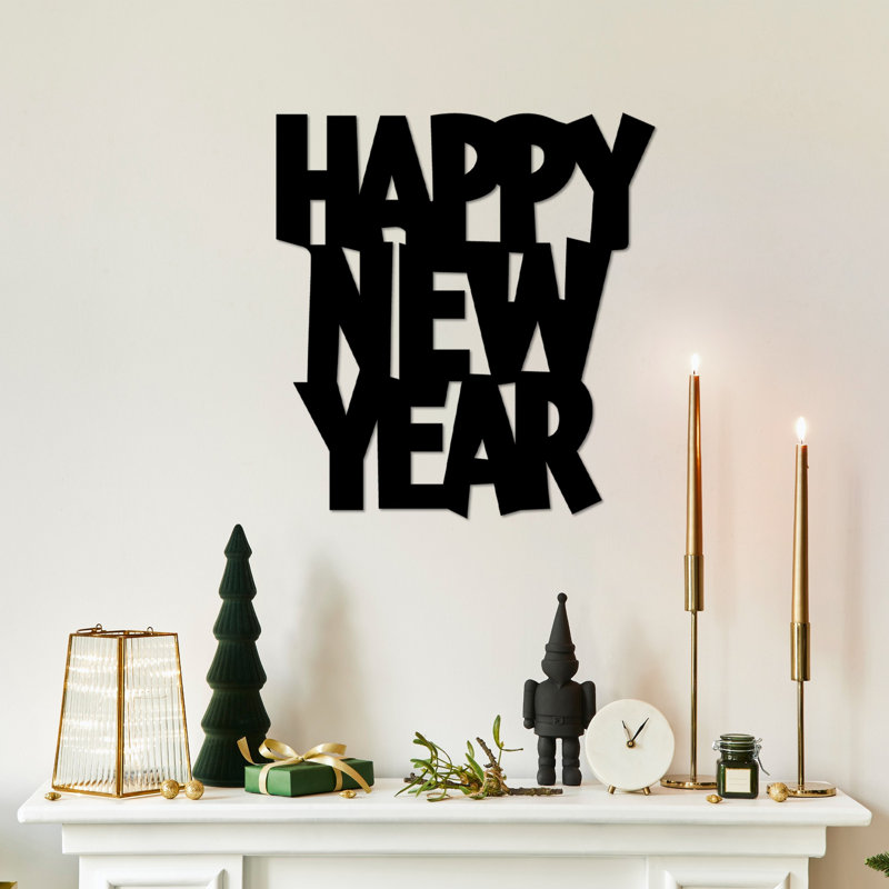 Stylish Decorative Metal Wall Accessory, Black, 12.2 x 13.0 inches | 100% Metal Construction, Thickness: 0.06 inches | Perfect for Modern Home Decor, Durable and Eye-Catching Design for Any Room