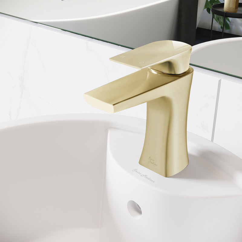 Robinet de salle de bain monotrou, monocommande, Monaco, Or brossé