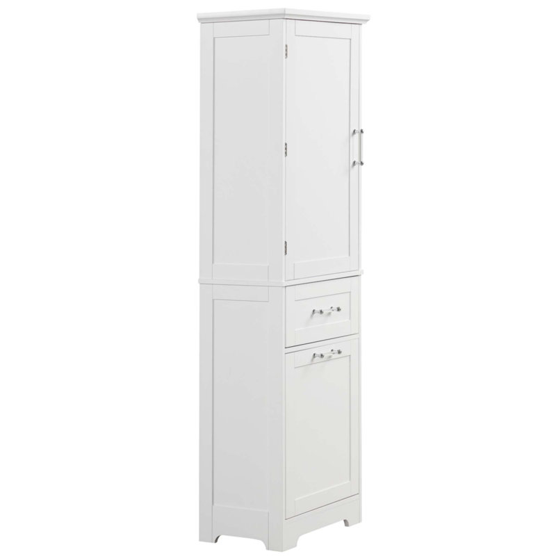 Tall Bathroom Storage Cabinet, White