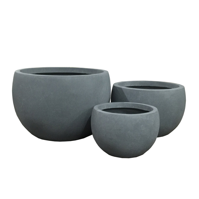 Pot à fleurs en béton 3 pièces Gibson, Ciment