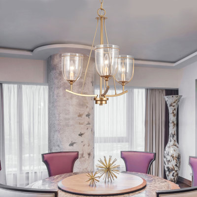 Lustre géométrique unique à 3 lumières
