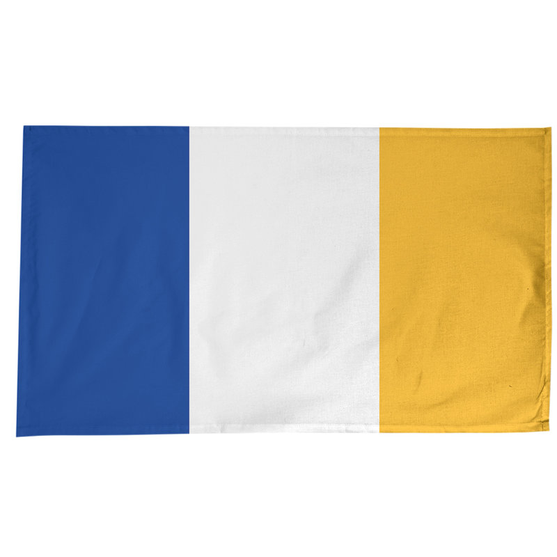 Mélange de coton rayé Nappe, Bleu / Blanc / Doré