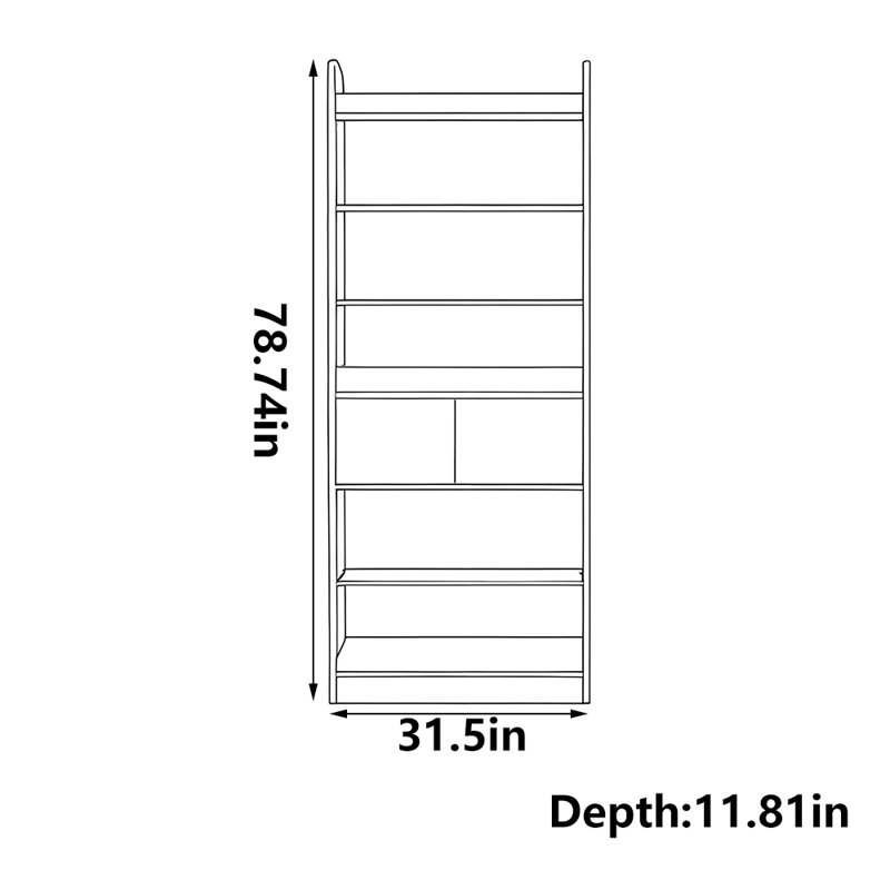 Nowell, (6 tablettes) H 78,74 po x l 31,5 po x P 11,81 po, Beige