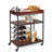 Ekkehard 3 Tiers Storage Serving Bar Cart with Wine Rack