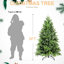 Arbre de Noël de 7,5 pi, 1599 pointes et apparence réaliste, branches articulées, installation sans effort, support en métal stable, ornement en forme de présentoir classique pour fêtes, branches rapides