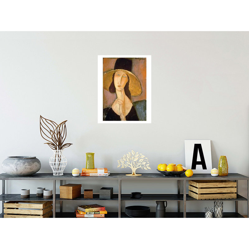 Tête de femme par Amedeo Modigliani - estampe numérique, H 28 po x l 22 po