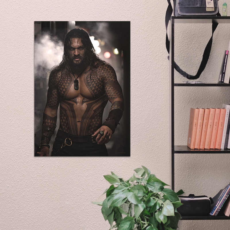 Décoration murale momoa en papier aquaman arthur