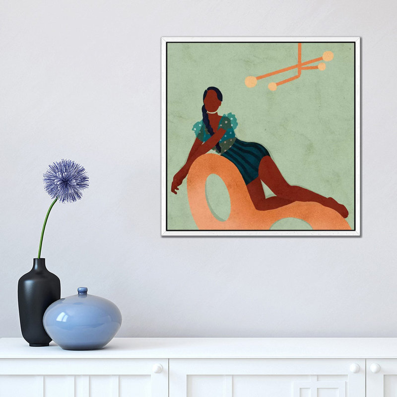 Courtni by Reyna Noriega - Print on Canvas, 66.04 cm H x 66.04 cm W, White Framed