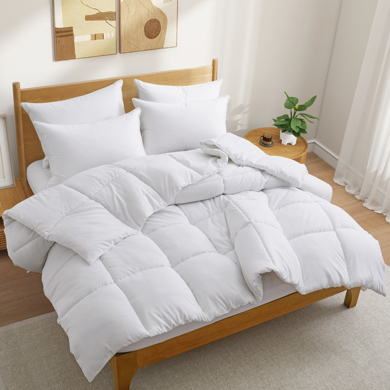 All Season Medium Weight Down Alternative Duvet Insert Comforter - Hypoallergenic & Soft Comfort, Full, Full