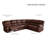 Lasceau 6-Seat Faux Leather Modular Sectional Manual Reclining Corner Sectional Sofa-864279998-864279969