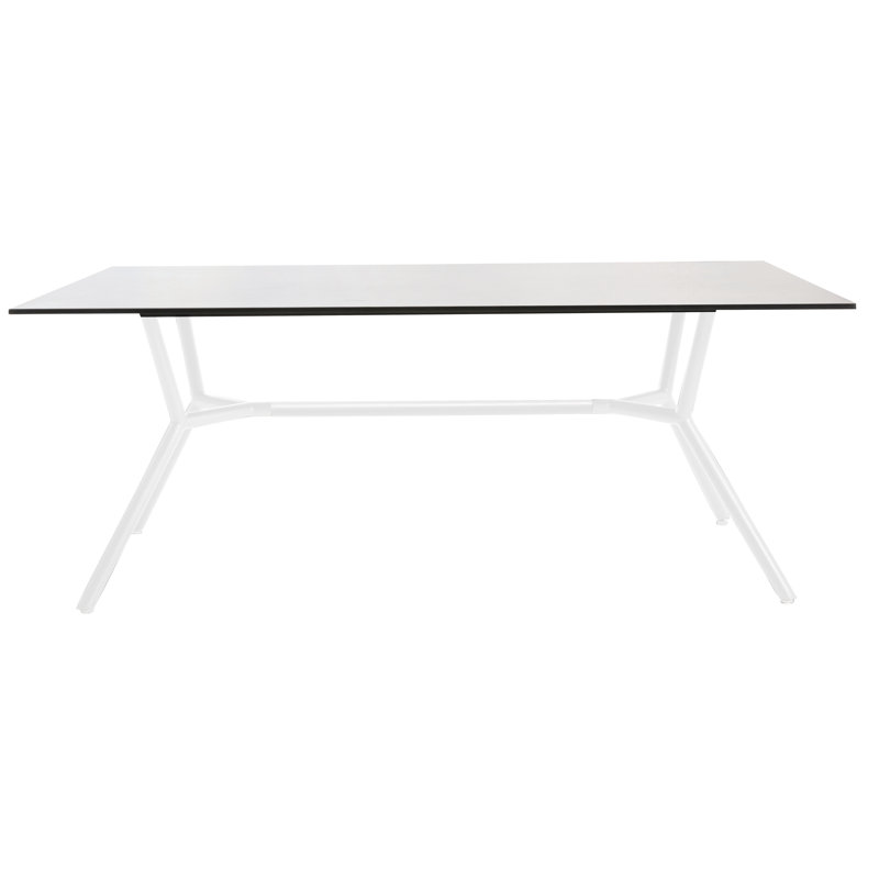 Table de salle à manger Reef, Stratifié haute pression blanc, Blanc, H 29,5 po x l 94,5 po x P 39,38 po