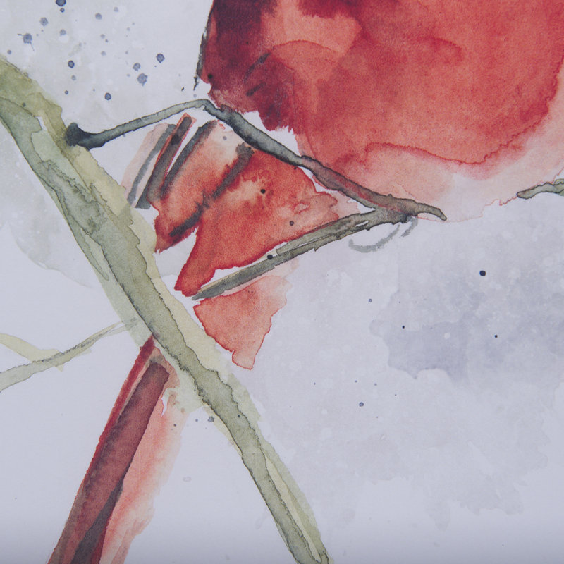 «Cardinal a Hand», reproduction d'art encadrée texturée matte sous verre, Cardinal I