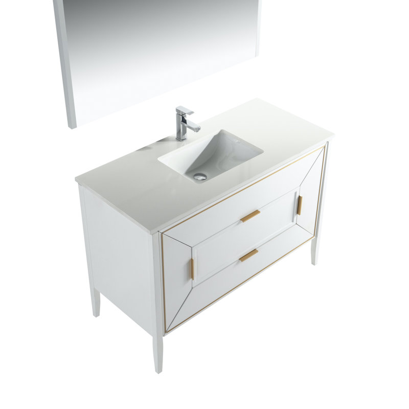 Ensemble de meuble-lavabo simple 48 po, Blanc