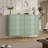36.9" Tall Fluted 4 Drawer Dresser with Metal Handles, Modern Wood Storage Chest-1945202951