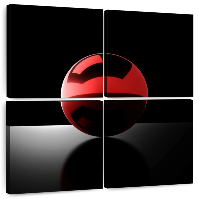 Avery Red Chrome Ball, 45'' H x 45'' W
