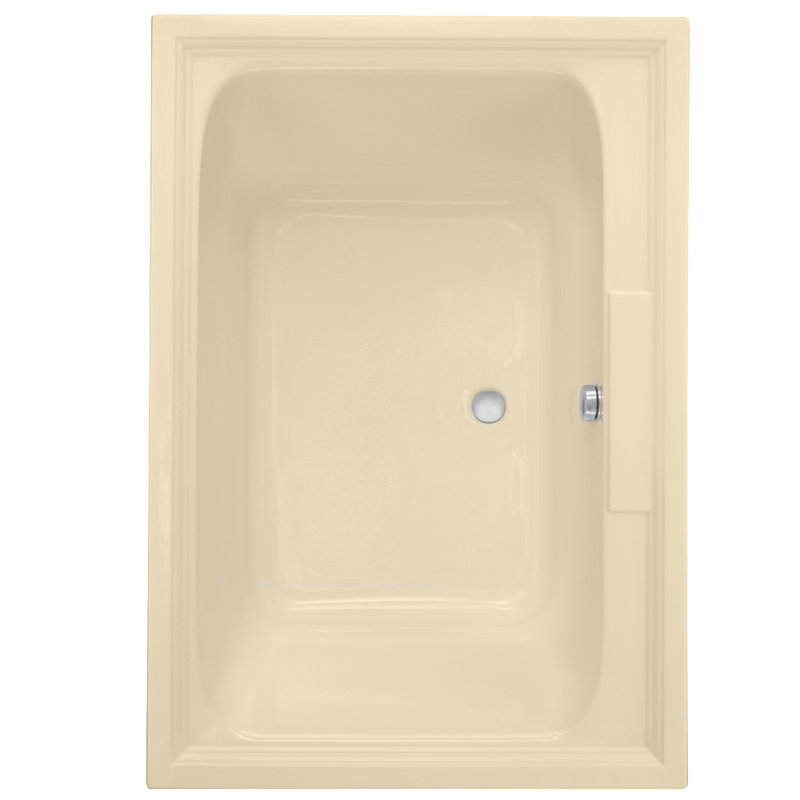 Town Square 59.5 " L x 41.63 " W Drop-In and Mounting / Installation Required Air Fiberglass and Acrylic Bathtub, Bone