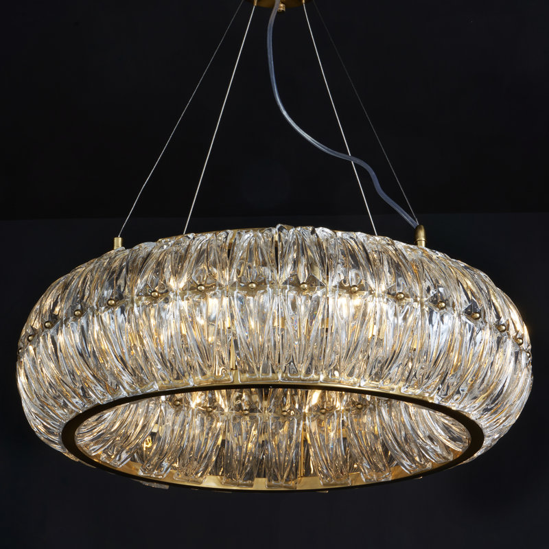 Lustre en cristal en forme d'anneau à 8 lumières Modern