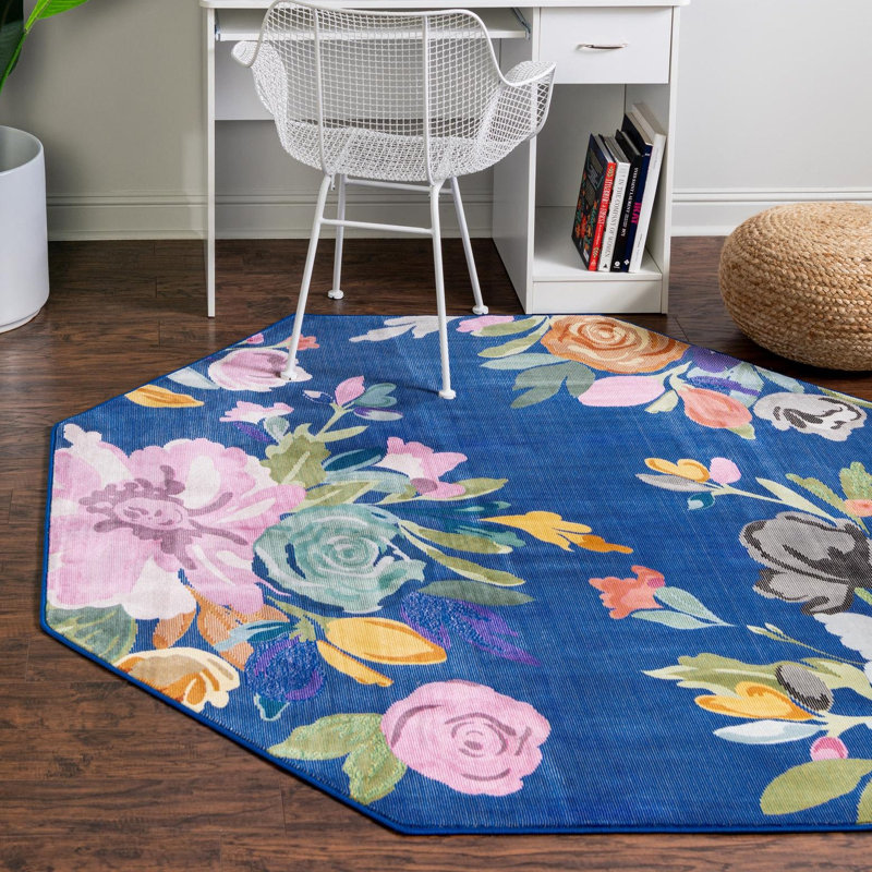 Corderro Floral Indoor Rug, Octagon 6' x 6'