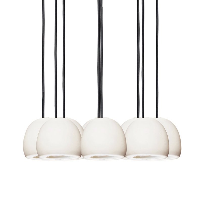 8 - Light Crystal Chandelier, 36" H x 24" W x 24" D, Black, White
