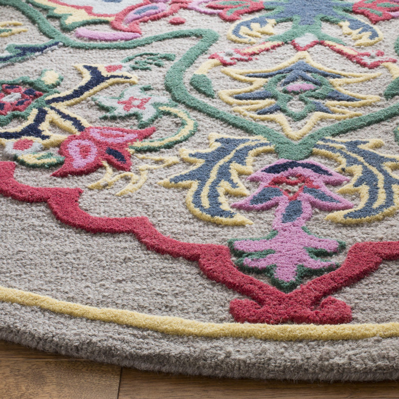 Blokzijl Hand Tufted Wool Oriental Rug, Round 5'