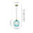 Camille 1-Light Dimmable Blue Ribbed Glass Pendant Light