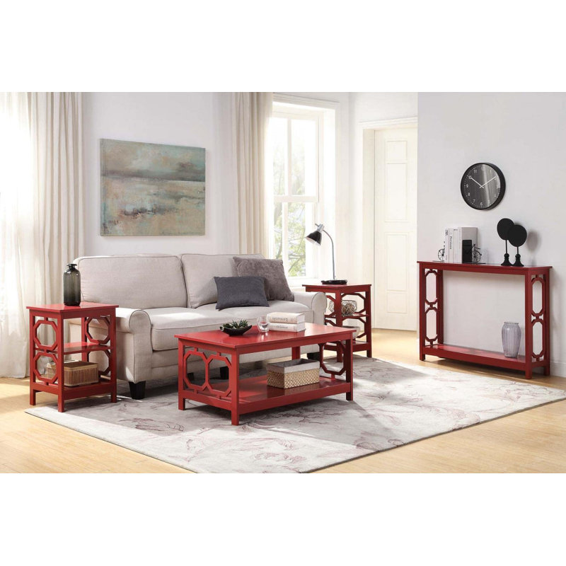 Console Table, Cranberry Red