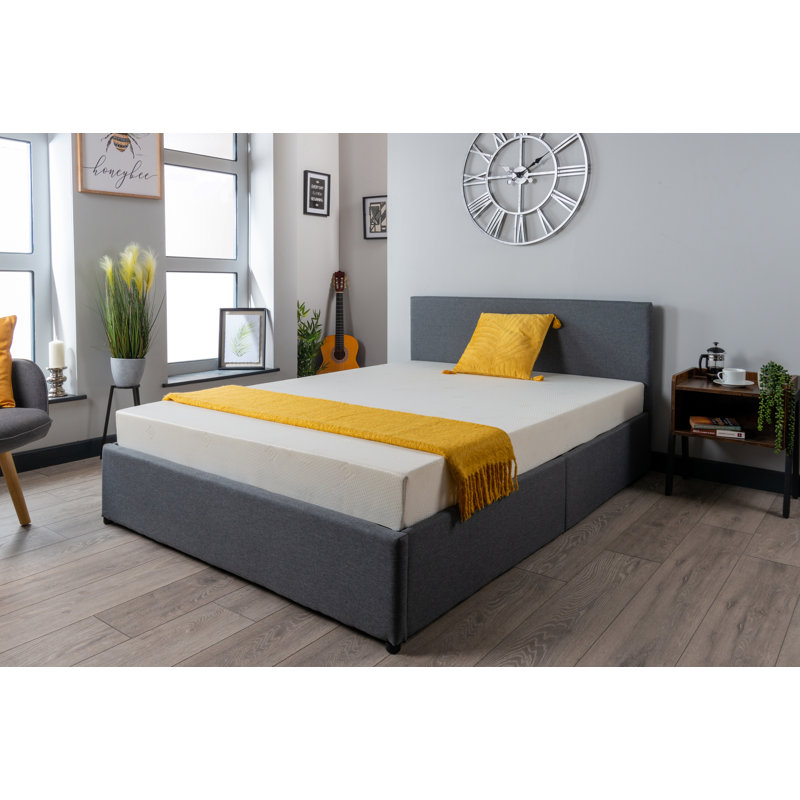Makasia Upholstered Ottoman Storage Bed, Super King (6')